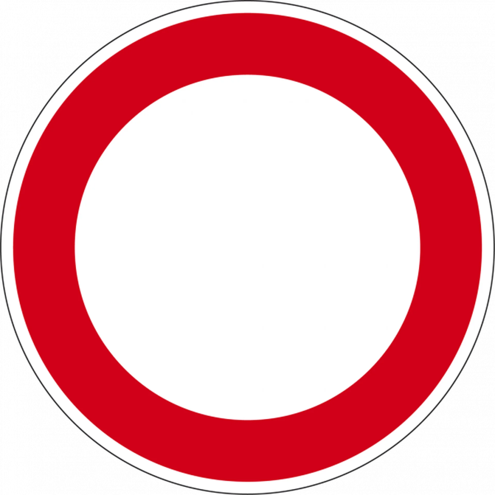 Der Alt-Text lautet: Verkehrszeichen 250 Verbot für Fahrzeuge aller Art zur Illustration von Fehlleitungen in der Kurviger-App.