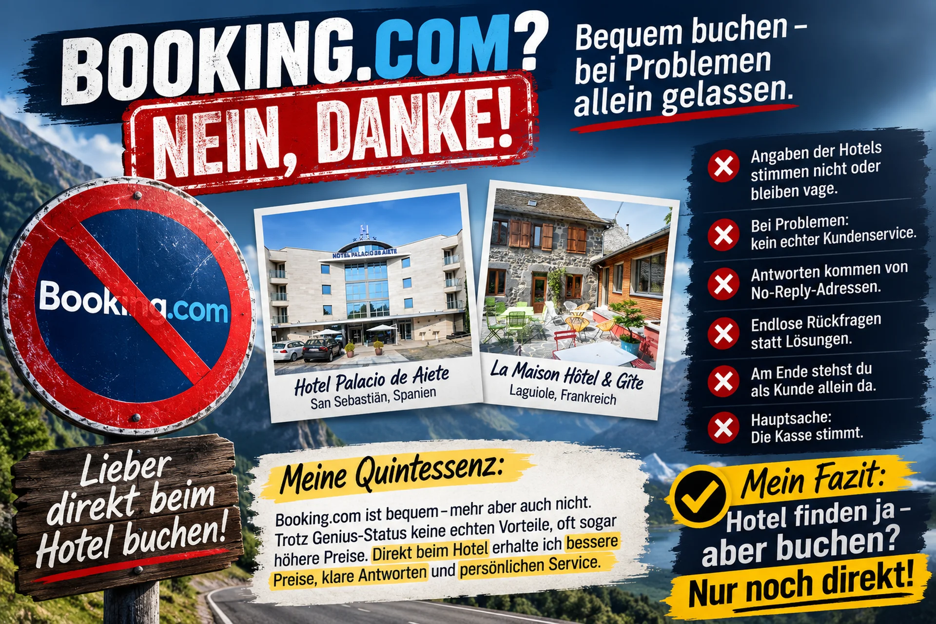 Booking.com: bequem buchen – bei Problemen allein gelassen